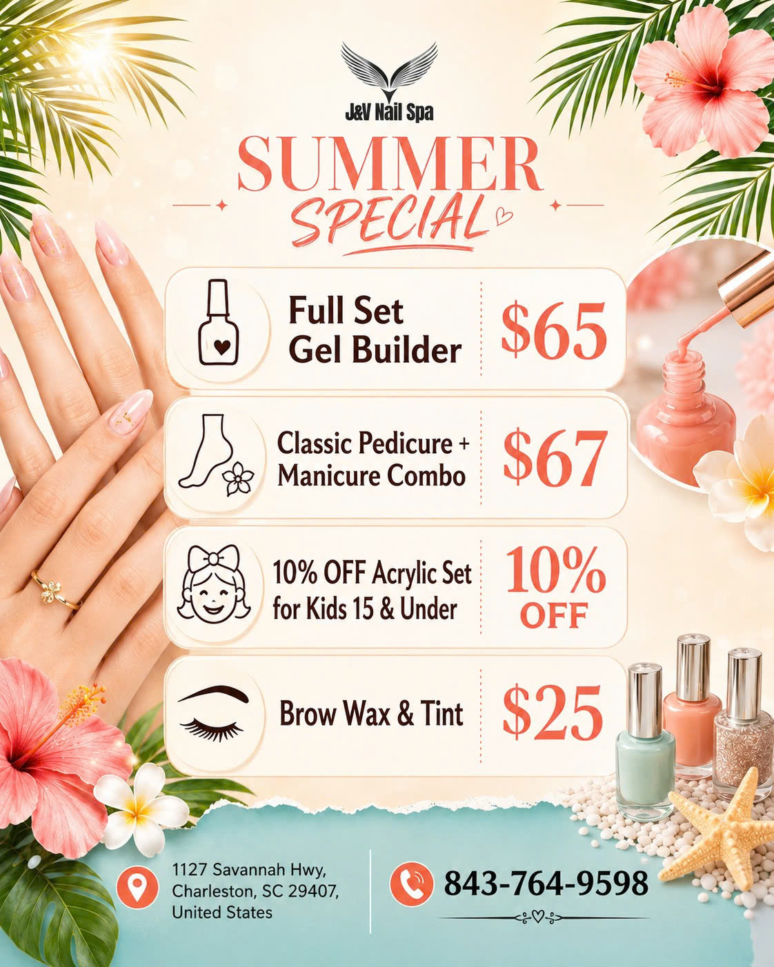 J&V Nail Spa logo